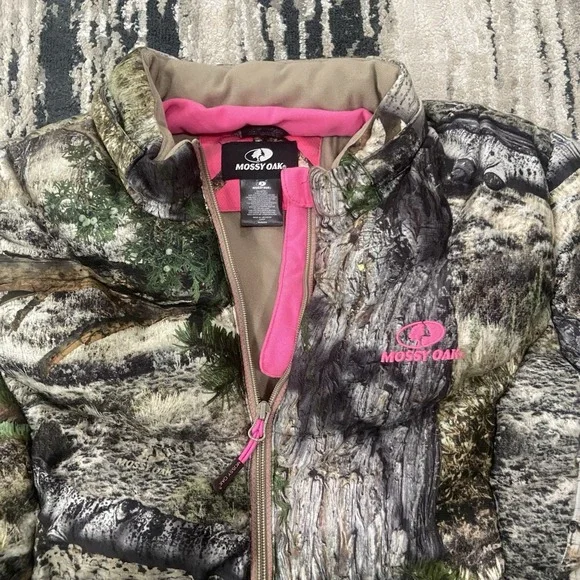 Mossy Oak Jacket 2XL Girls Camo Camouflage Hunting‎ Hunt Outdoors Mountain Coat - Picture 4 of 7